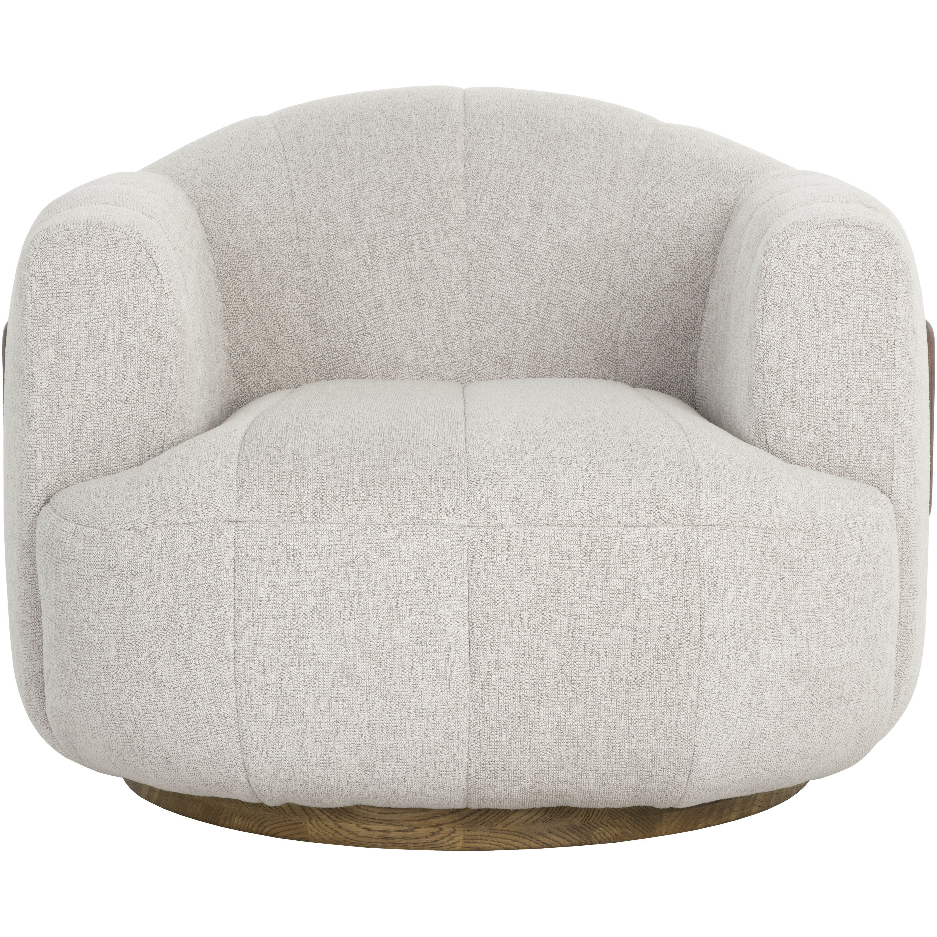 Tadeo Warm Brown / Dove Cream Swivel Armchair
